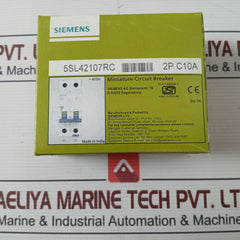 Siemens 5Sl42107Rc 2 Pole Miniature Circuit Breaker Iec 60898-1