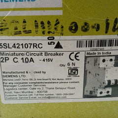 Siemens 5Sl42107Rc 2 Pole Miniature Circuit Breaker Iec 60898-1