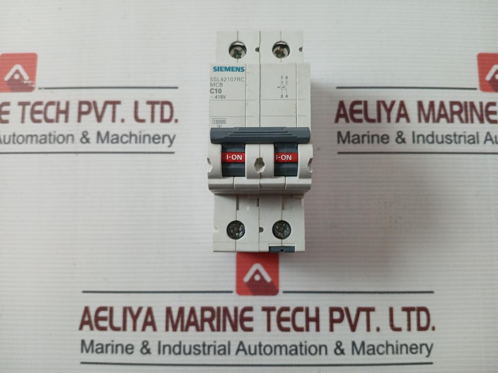 Siemens 5Sl42107Rc 2 Pole Miniature Circuit Breaker Iec 60898-1