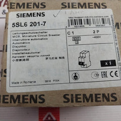 Siemens 5Sl6201-7 Miniature Circuit Breaker