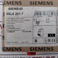 Siemens 5Sl6201-7 Miniature Circuit Breaker 400V 10A