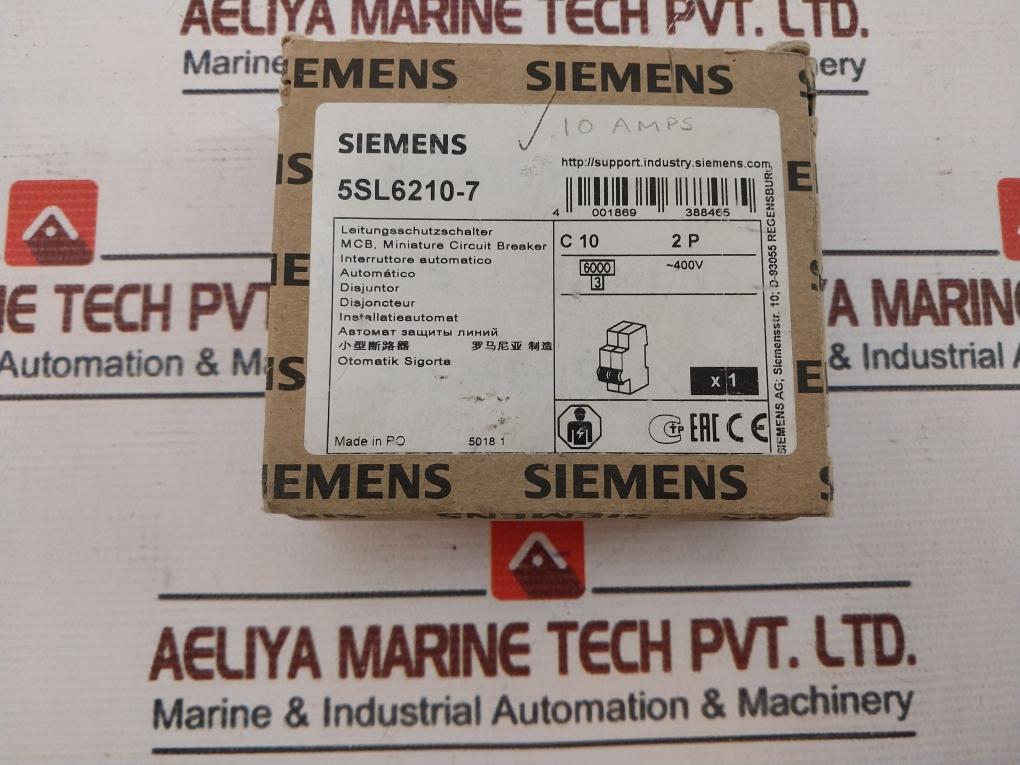 Siemens 5Sl6210-7 Miniature Circuit Breaker