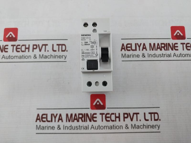 Siemens 5Sm1311-6 Residual Current Operated Circuit Breaker 30Ma 16A 63A 125-230V