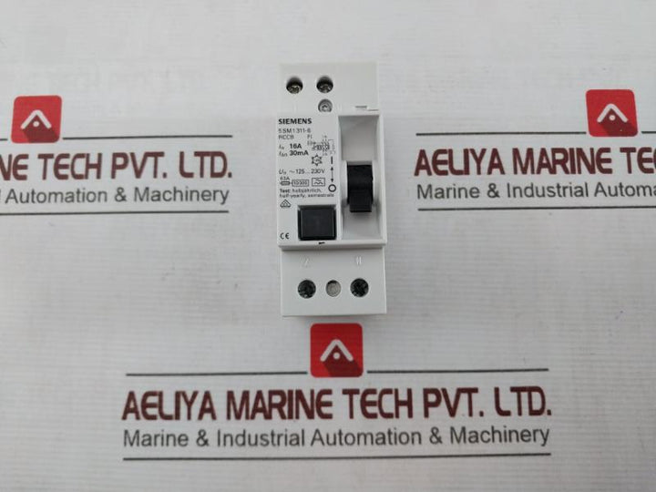 Siemens 5Sm1311-6 Residual Current Operated Circuit Breaker 30Ma 16A 63A 125-230V