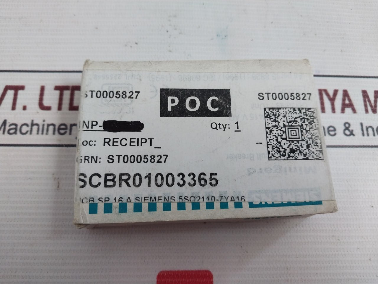 Siemens 5Sq21 Miniature Circuit Breaker 1 Pole 50Hz 240/415V