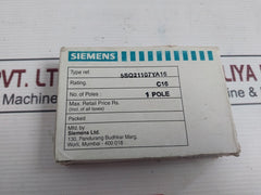 Lot Of 2X Siemens 5Sq21 Miniature Circuit Breaker 1 Pole 50Hz 240/415V