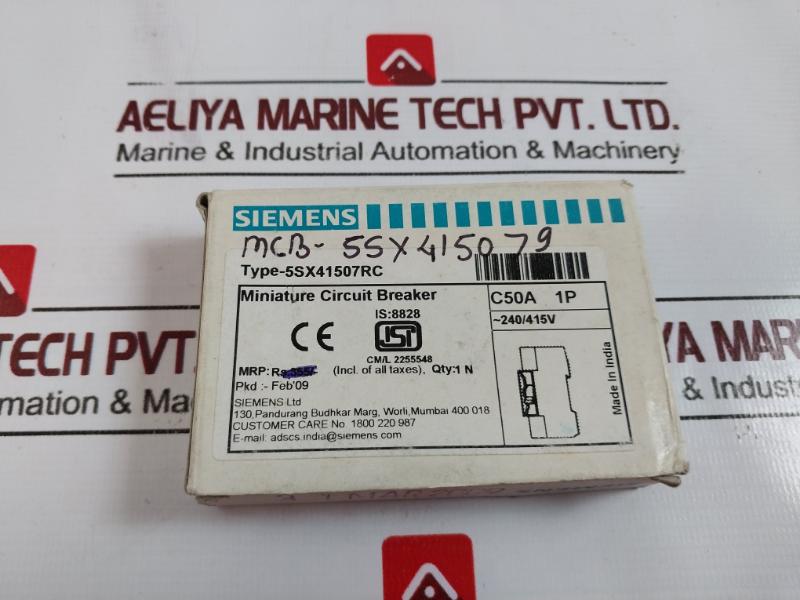 Lot Of 2X Siemens 5Sx41 Miniature Circuit Breaker Mcb-5Sx415079/ Mcb-5Sx41507G