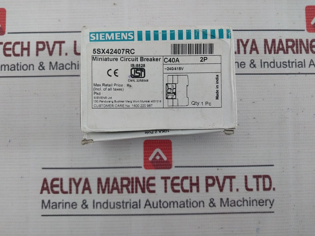 Siemens 5Sx42407Rc Betagard 2 Pole Miniature Circuit Breaker