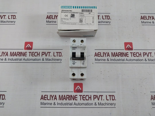 Siemens 5Sx42407Rc Betagard 2 Pole Miniature Circuit Breaker