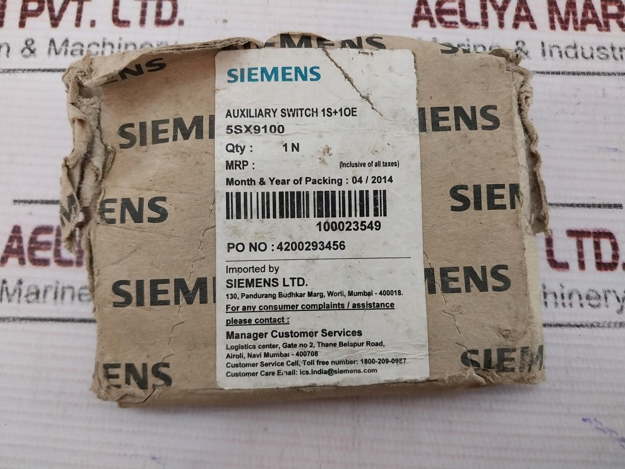Lot Of 5X Siemens 5Sx9100 Auxiliary Switch 6A-230V