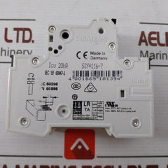Siemens 5Sy4116-7 Mcb C16 Circuit Breaker 1-pole 230/400V 10Ka