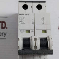 Siemens 5Sy4206-5 Miniature Circuit Breaker 6A 35Ka 400Vac