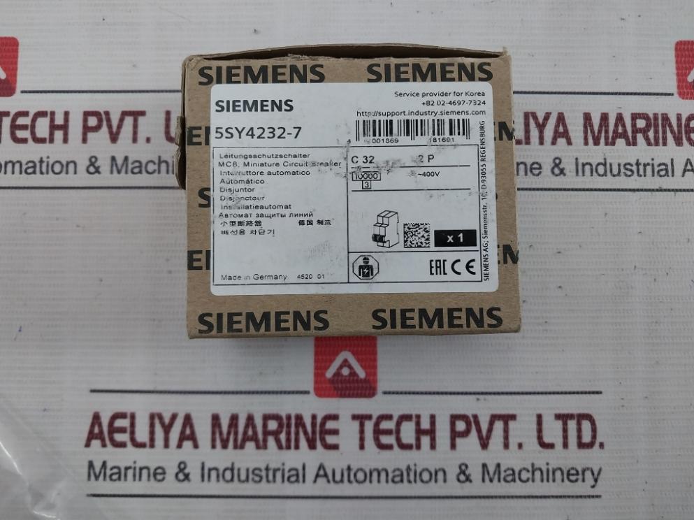 Siemens 5Sy4232-7 Mcb-miniature Circuit Breaker Iec/En 60947-2,Iec/En 60898-1