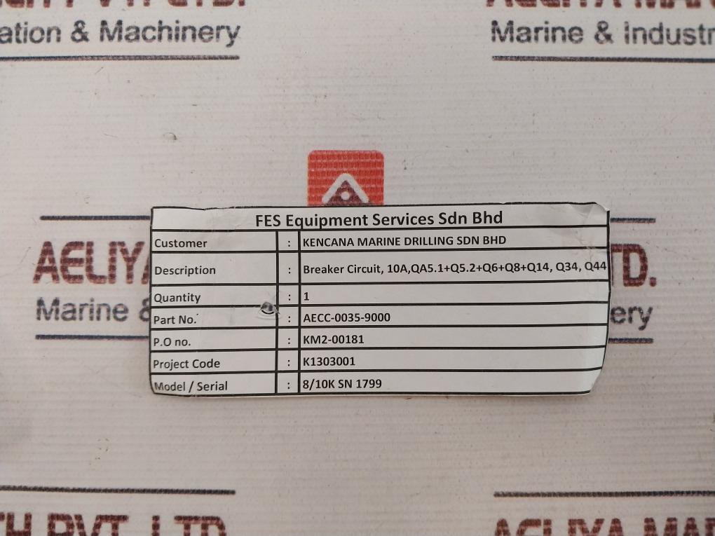 Siemens 5Sy6110-7 Circuit Breaker Aecc-0035-9000