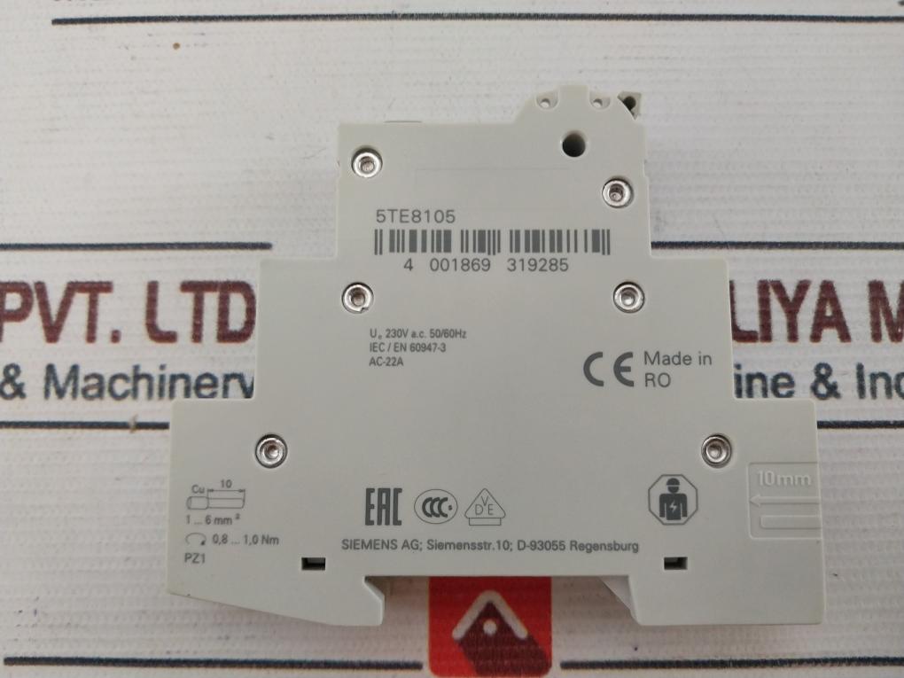 Siemens 5Te8105 Control Switch 230V A.C. 50/60Hz