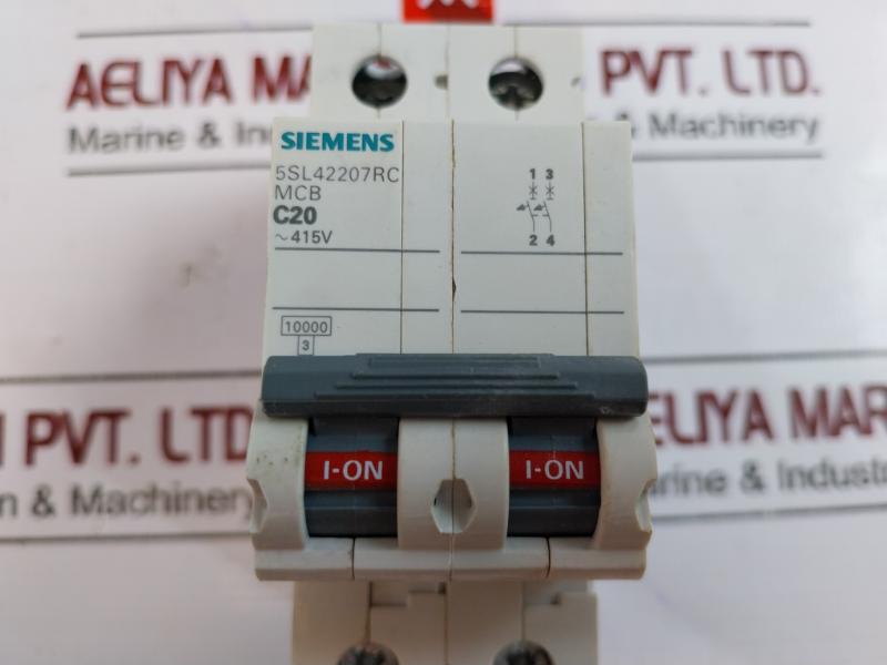 Siemens 5sl42207rc Miniature Circuit Breaker C20 2-pole 415v