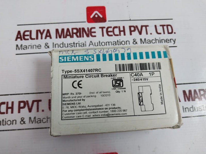 Lot of 2X SIEMENS 5SX41 Miniature Circuit Breaker 240/415V