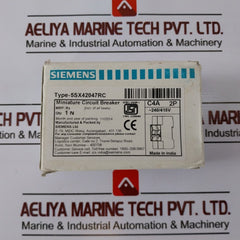 Siemens 5sx42047rc Miniature Circuit Breaker 2p 240/415v 15ka 5sx4