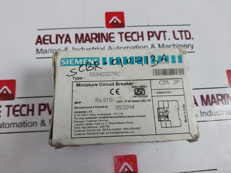 Siemens 5Sx42 Miniature Circuit Breaker H6E6095 H6E6115 02C02 240/415V