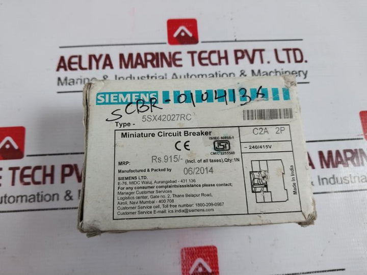 Siemens 5Sx42 Miniature Circuit Breaker H6E6095 H6E6115 02C02 240/415V