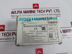 Siemens 5Sx42 Miniature Circuit Breaker H6E6095 H6E6115 02C02 240/415V