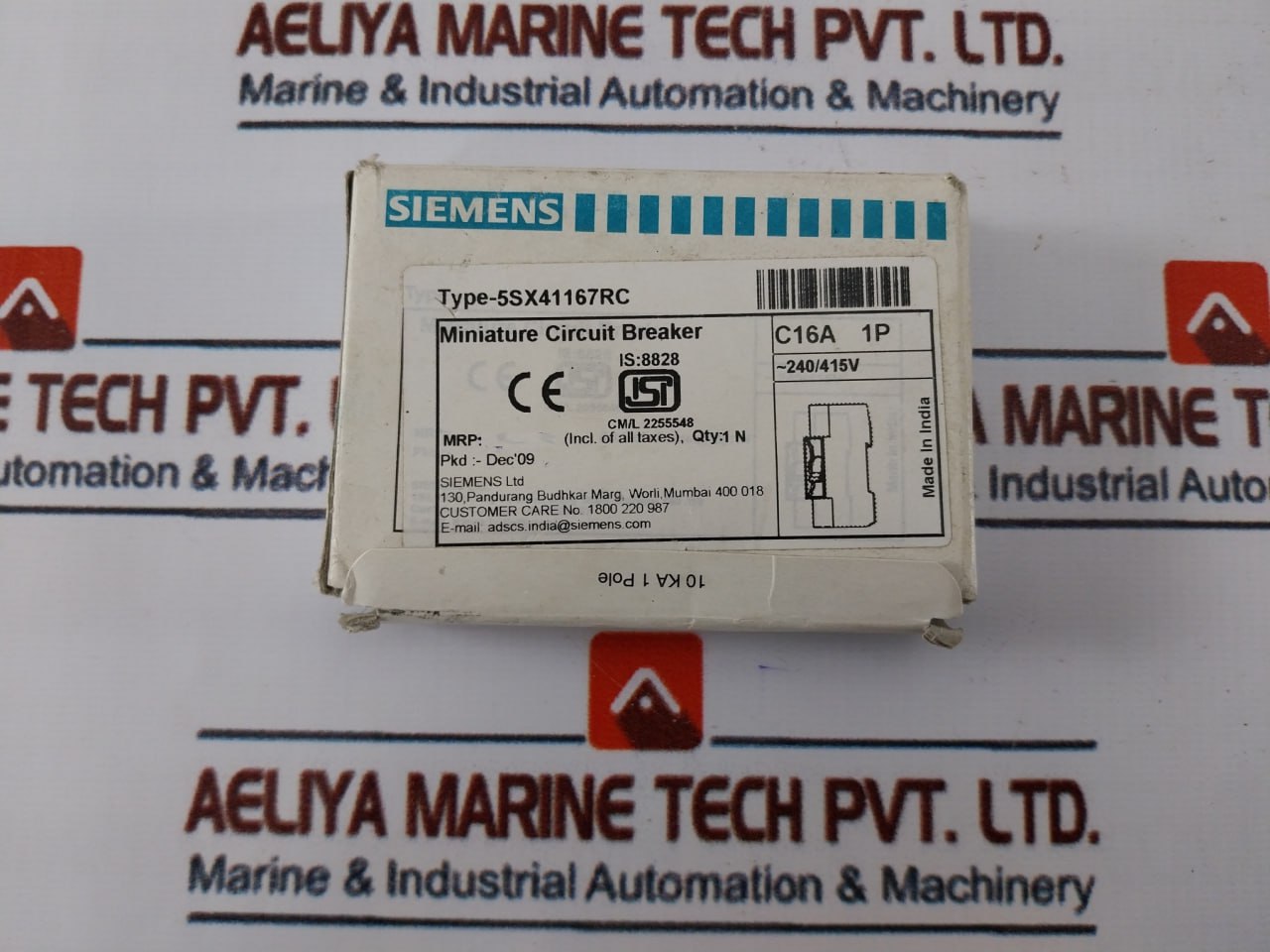 Siemens 5sx4 Miniature Circuit Breaker 5sx41167rc C16a 1p 240/415v