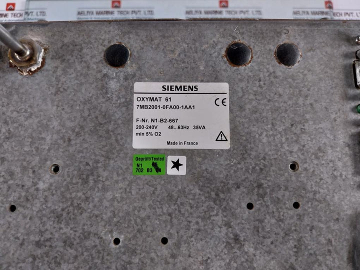 Siemens 7Mb2001-0Fa00-1Aa1 Oxymat 61 Gas Analyzer 200-240V 48-63Hz N1-b2-667