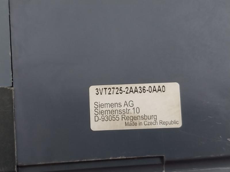 Siemens 690V- 10Ka 5Ka 50/60Hz 3 Pole Circuit Breaker 3Vt2725-2Aa36-0Aa0