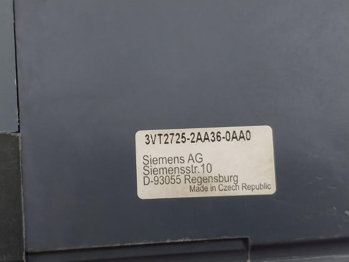 Siemens 690V- 10Ka 5Ka 50/60Hz 3 Pole Circuit Breaker 3Vt2725-2Aa36-0Aa0
