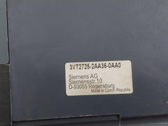 Siemens 690V- 10Ka 5Ka 50/60Hz 3 Pole Circuit Breaker 3Vt2725-2Aa36-0Aa0
