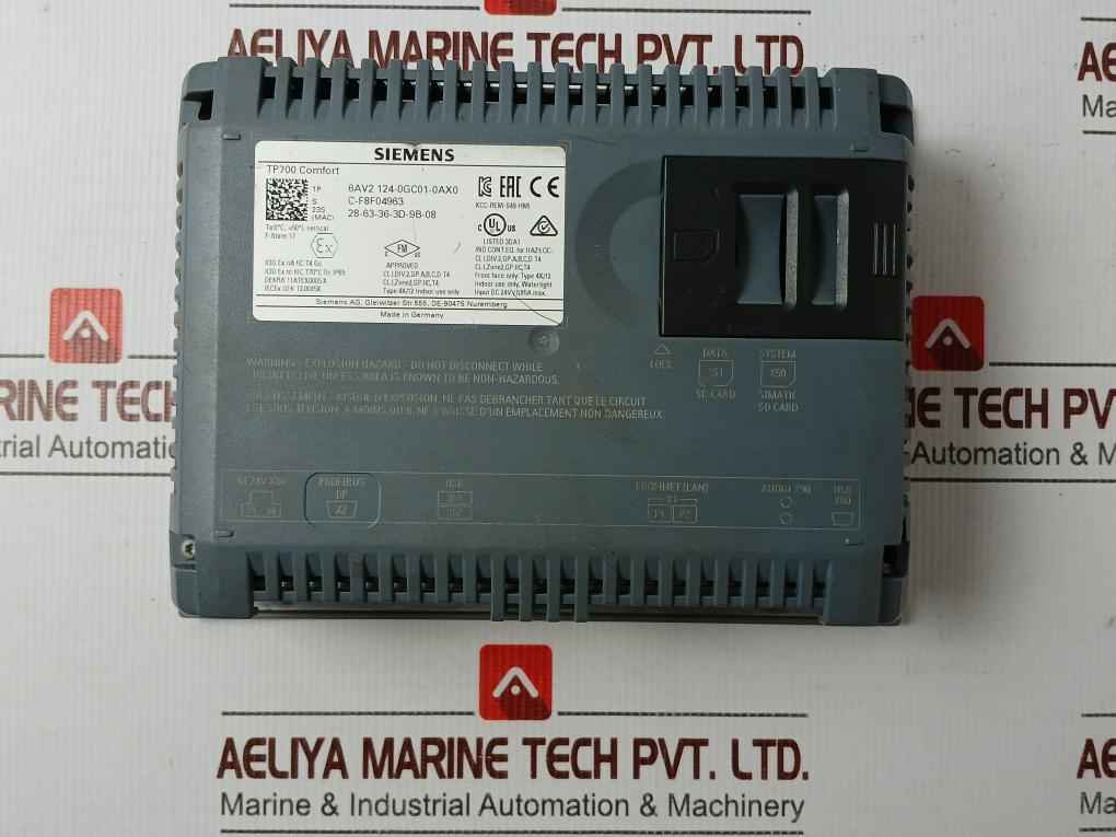 Siemens 6Av2 124-0Gc01-0Ax0 Simatic Hmi Touch Screen (Not Working)