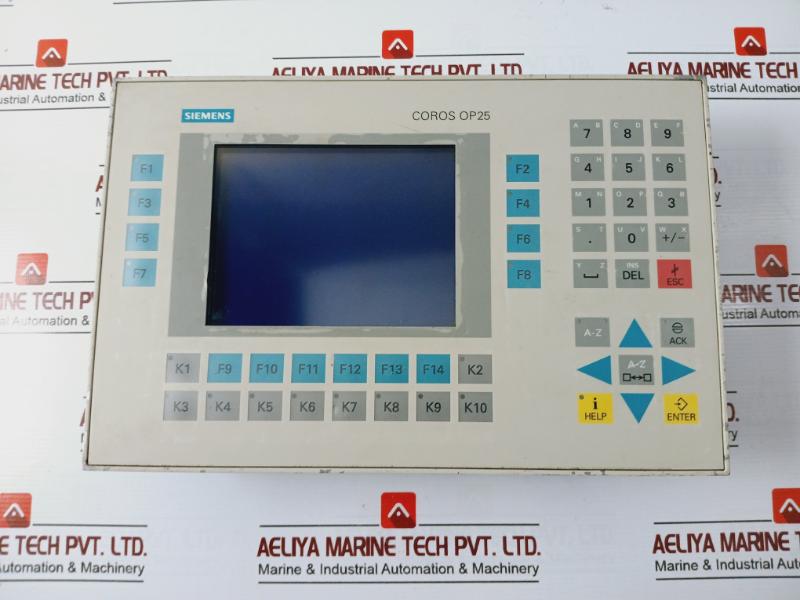 Siemens 6Av3525-1Ea01-0Ax0 Operator Panel Op25 With Lc Display