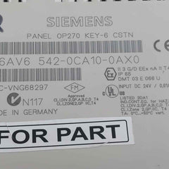 Siemens 6Av6 542-0Ca10-0Ax0 Simatic Hmi Panel Dc 24V/ 0,61A (Not Working)Siemens