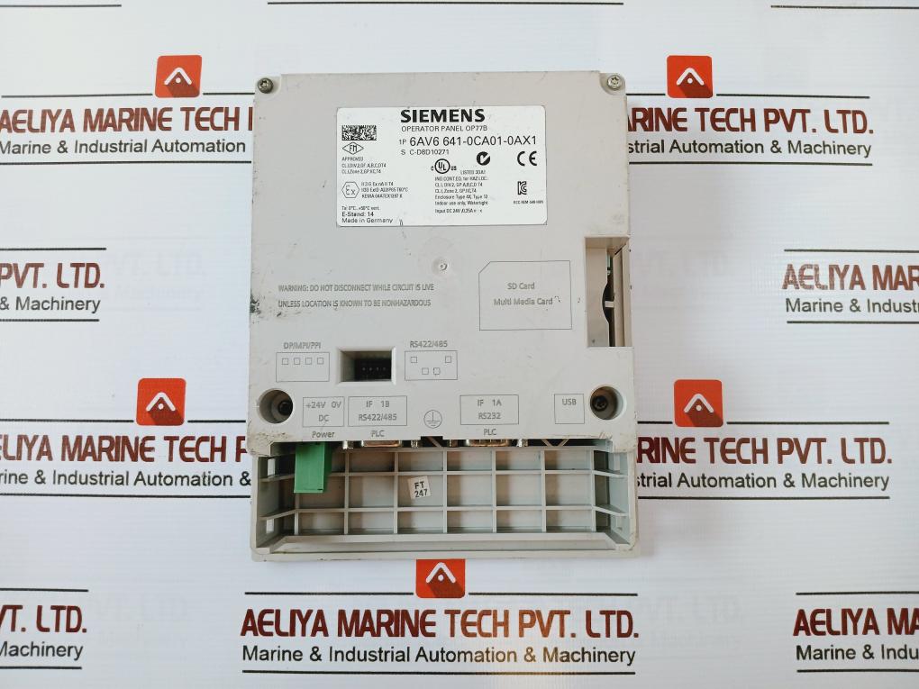 Siemens 6Av6 641-0Ca01-0Ax1 Operator Panel Dc 24V/0.35A Max 480 Gm