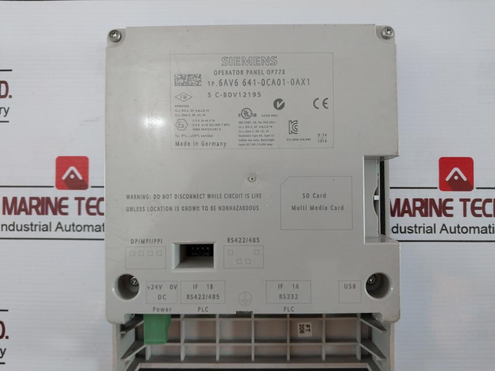 Siemens 6Av6 641-0Ca01-0Ax1 Simatic Operator Panel Op 77B Lc Display Backlit 24V