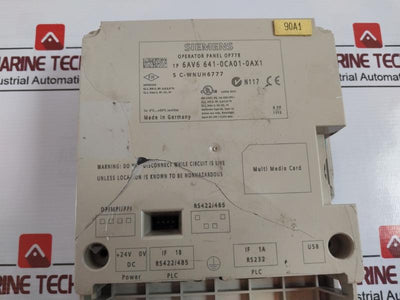 Siemens 6Av6641-0Ca01-0Ax1 Simatic Operator Panel Op77B Lc Display