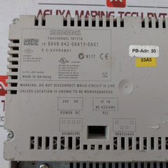 Siemens 6Av6 642-0Aa11-0Ax1 Smart Panel Touch Operation