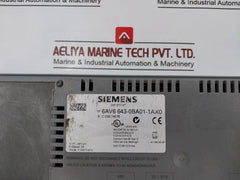 Siemens 6Av6 643-0Ba01-1Ax0 Operator Interface Panel Dc 24V/0,7A Max