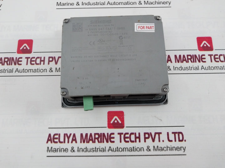 Siemens 6Av6 647-0Aa11-3Ax0 Touch Screen Panel Dc 24V/0.15A Max