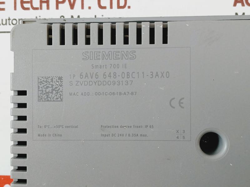 Siemens 6Av6 648-0Bc11-3Ax0 Simatic Panel