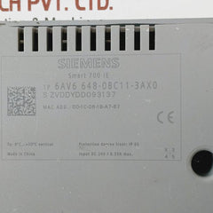 Siemens 6AV6 648-0BC11-3AX0 Smart Line 700 IE Touch Panel 24VDC
