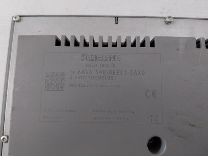 Siemens 6Av6 648-0Be11-3Ax0 Smart Panel Touch Operation