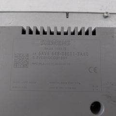 Siemens 6Av6 648-0Be11-3Ax0 Smart Panel Touch Operation