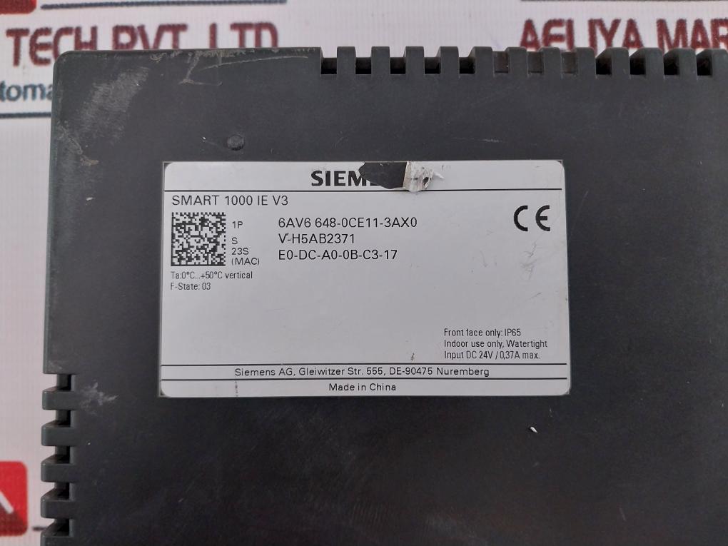 Siemens 6Av6 648-0Ce11-3Ax0 Smart Line Touch Panel
