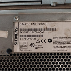 Siemens 6Av7423-2Ac00-0Ca1 Simatic Panel Pc Rev K7 Pmax 150W Max 2,3 A