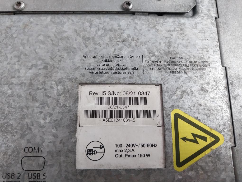 Siemens 6Av7462-0Ac00-0Ca0 Simatic Panel Pc 677 (Ac) 15"Key Rev: I5/15 100-240V