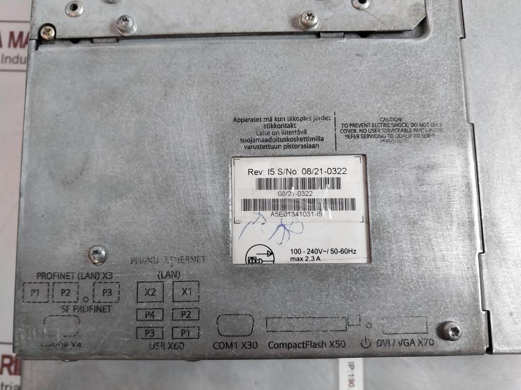 Siemens 6Av7892-0Bf10-1Bc0 Hmi Panel For Temperature Fan Monitoring