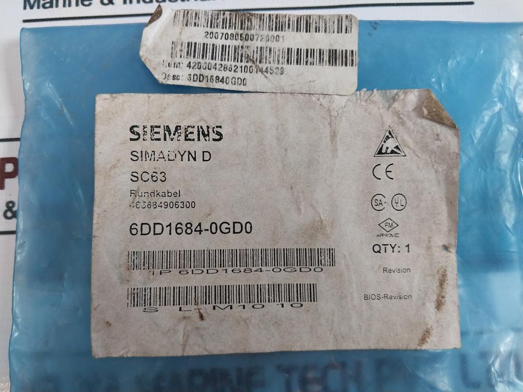 Siemens 6Dd1684-0Gd0 Sc 63 Round Cable