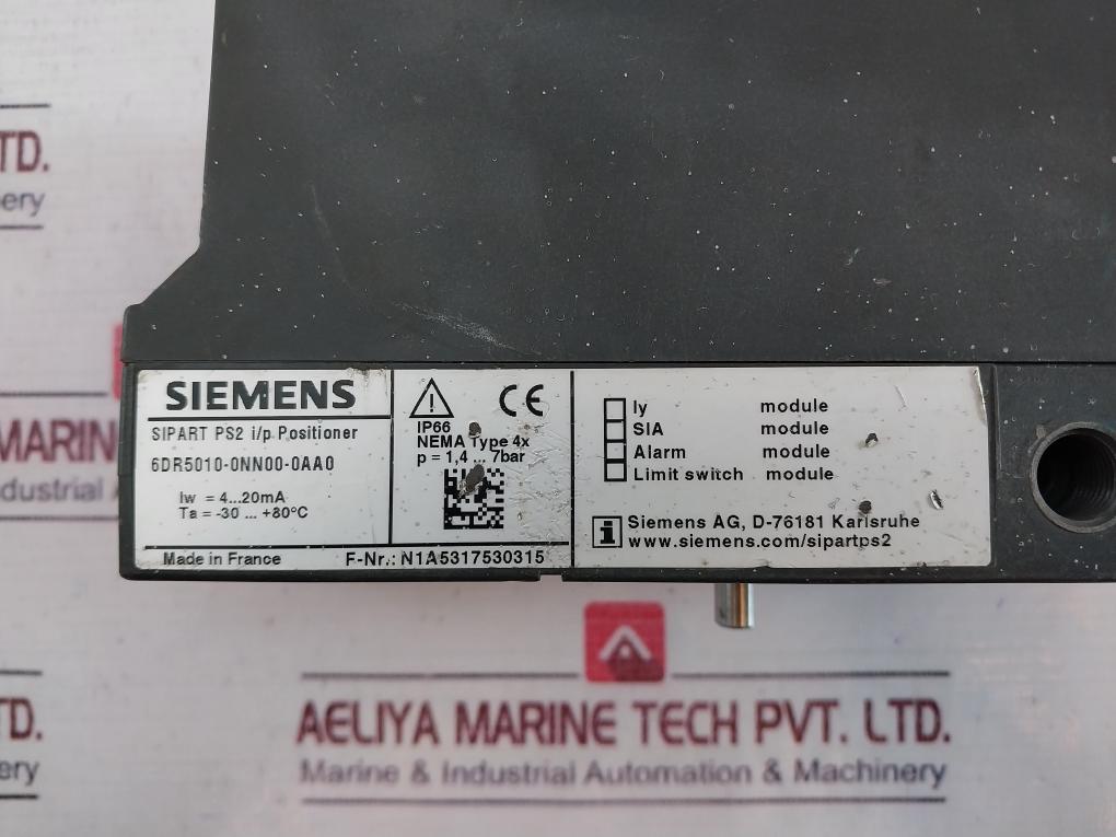 Siemens 6Dr5010-0Nn00-0Aa0 Sipart Ps2 I/P Positioner Ip66