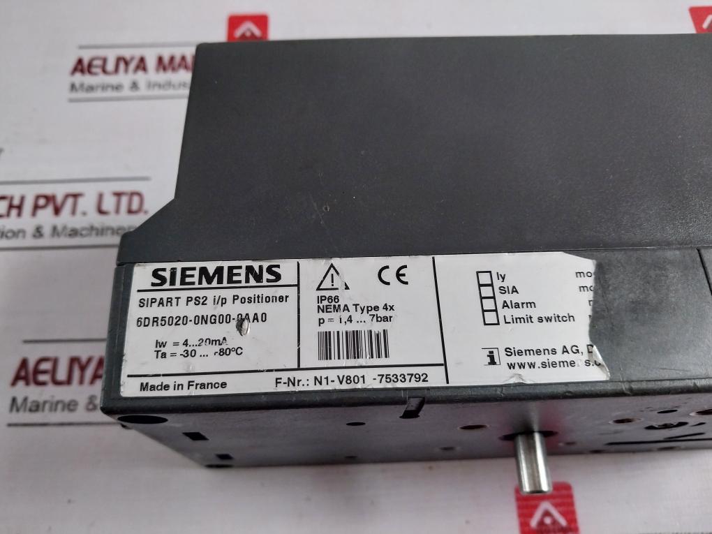 Siemens 6Dr5020-0Ng00-0Aa0 Sipart Ps2 Smart Electropneumatic Positioner 4-20Ma